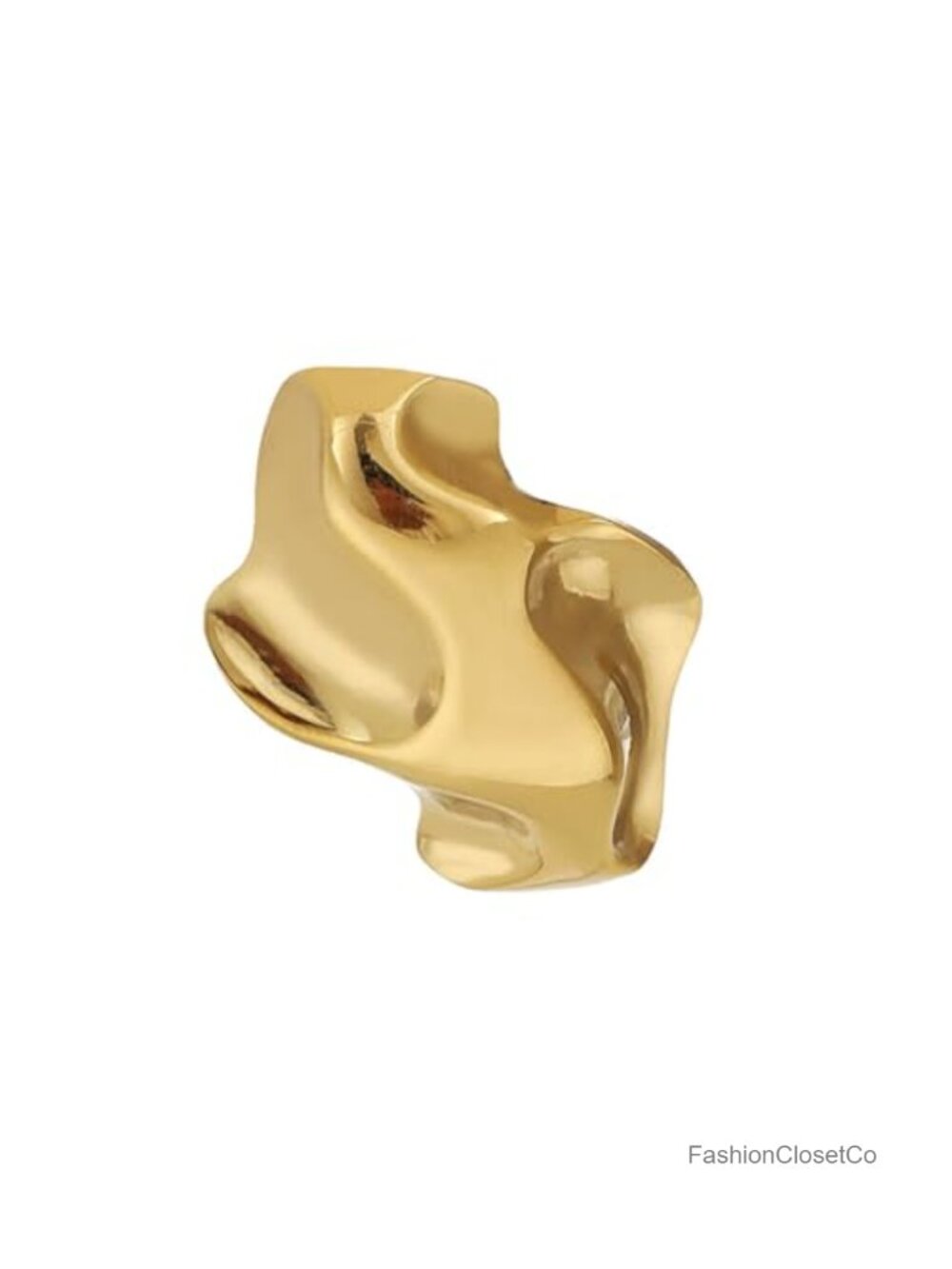 Irregular Metal Brooch Pins Geometric Gold-Tone Silver Plated Lapel Pin
